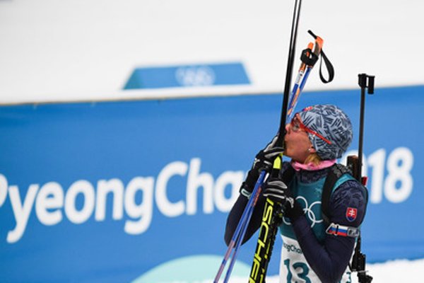 Anastasiya Kuzmina Olympic Champion 2018 Biathlon-12.5 km Mass Start-women