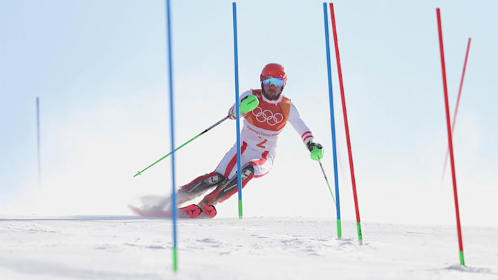 Marcel Hirscher Olympic Champion 2018 Alpine Skiing-Super-Combined-men
