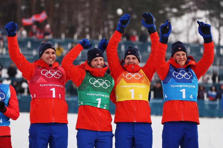 Noorwegen Olympic Champion 2018 Cross Country Skiing-4x10 km Relay Classical Free Style-men