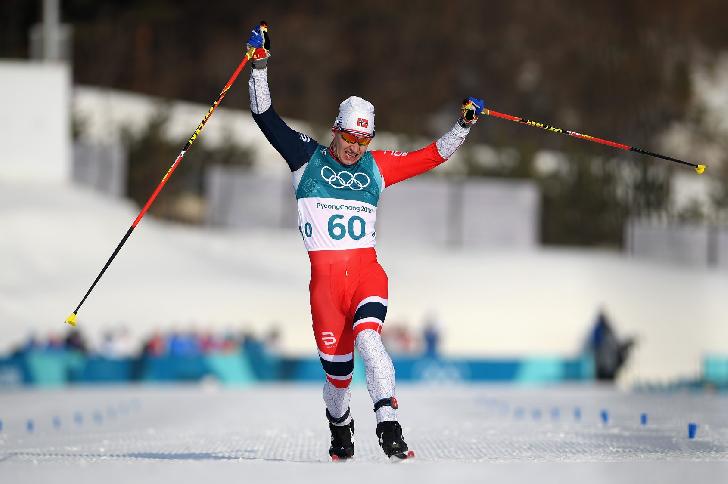 Simen Hegstad Krueger Olympic Champion 2018 Cross Country Skiing-30 km Skiathlon 15 Classical+15 Free Style-men