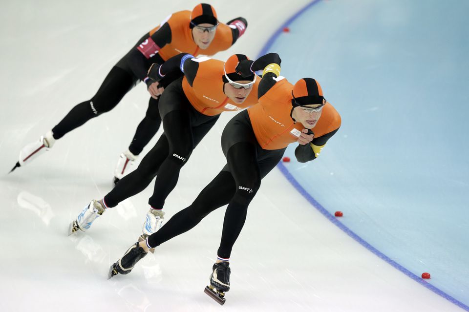 Jan Blokhuijsen Sven Kramer Koen Verweij Olympisch Kampioen Sotsji 2014 Schaatsen Team Achtervolging Mannen