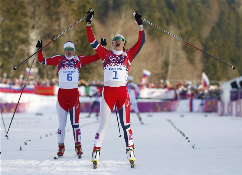 Maiken Caspersen Falla Olympisch Kampioen Sotsji 2014 Langlaufen Individueel Sprint Vrije Stijl Vrouwen