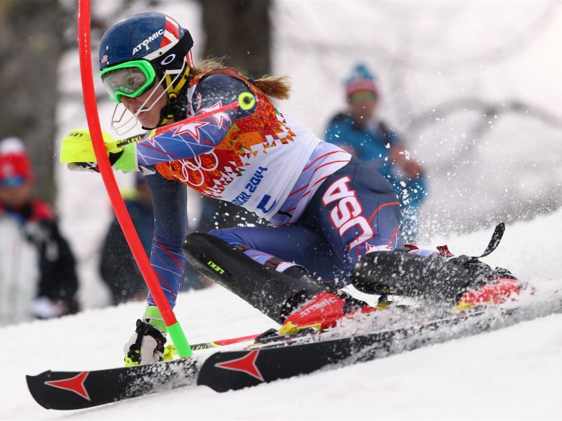 Mikaela Shiffrin Olympisch Kampioen Sotsji 2014 Alpineskiën Slalom Vrouwen