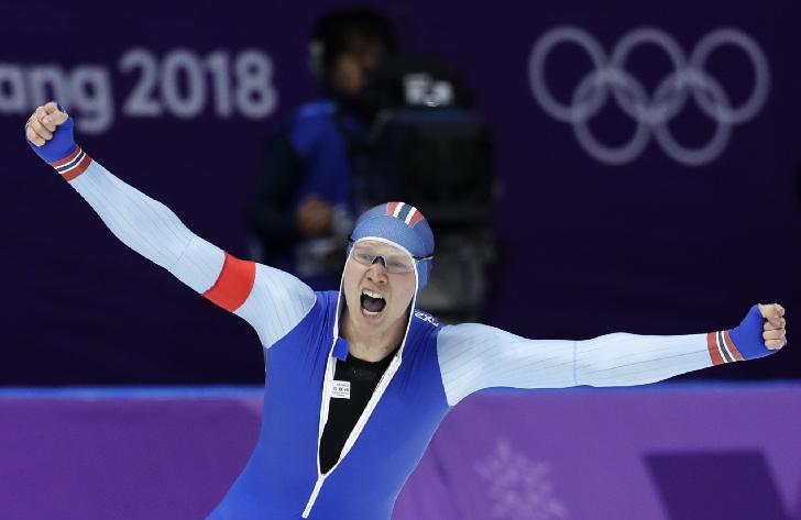 Havard Lorentzen Olympic Champion 2018 Speed Skating-500 m-men