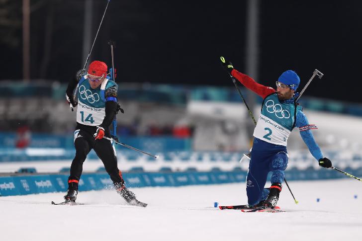 Martin Fourcade Olympic Champion 2018 Biathlon-15 km Mass Start-men