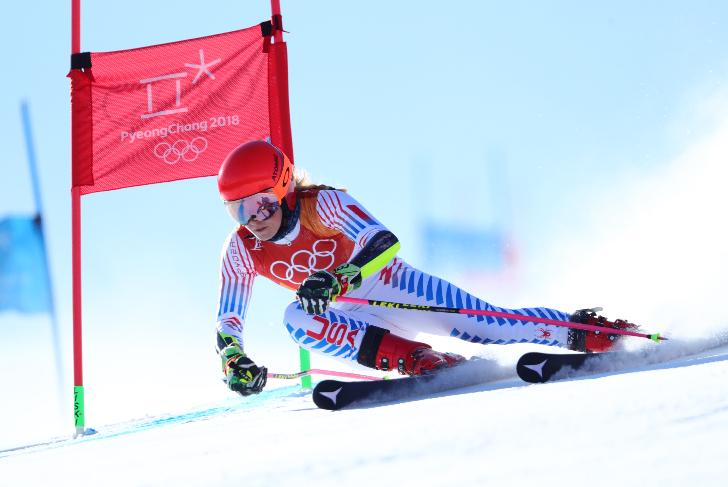 Mikaela Shiffrin Olympic Champion 2018 Alpine Skiing-Giant Slalom-women
